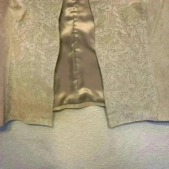 Coldwater creek leather vest sz XL western boho festival concert cowgirl rodeo - Picture 5 of 8